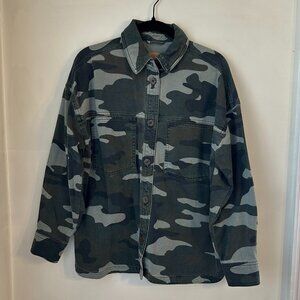 Camo Oversized Shirt Jacket